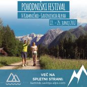 3. Pohodniški festival v Kamniško-Savinjskih Alpah, 22.-25. junij 2017